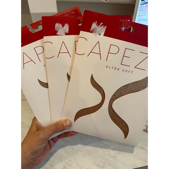 Capezio Footless Tights 1917C Fits Sz 8-12 Ultra Soft Child Lot of 3 Caramel NEW - Picture 1 of 6